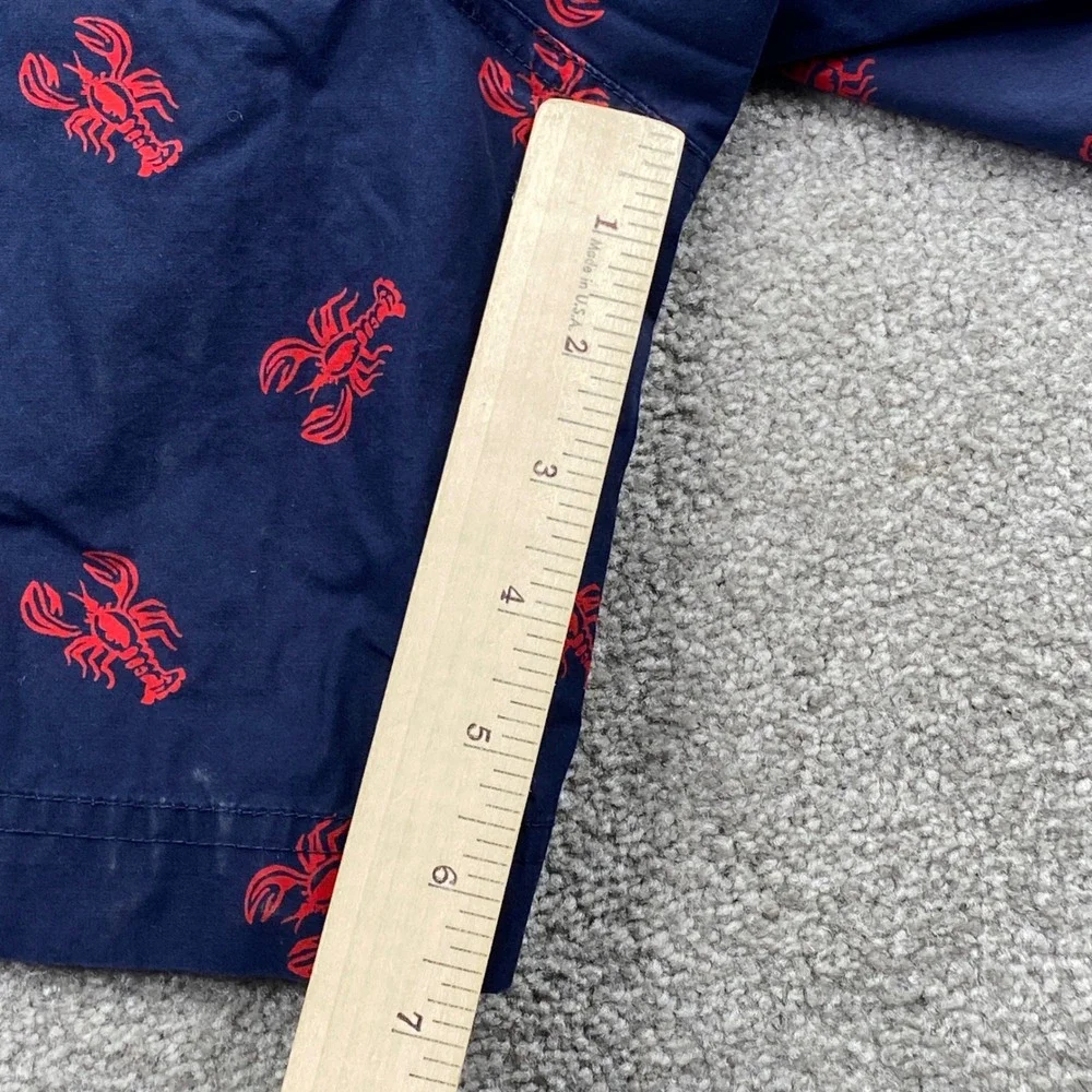 Polo Ralph Lauren Swim Trunks Mens Medium Navy Blue Red Lobster Embroidered Mesh